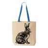 Natural Tote with Contrast-Color Handles Thumbnail