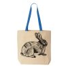Natural Tote with Contrast-Color Handles Thumbnail