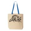Natural Tote with Contrast-Color Handles Thumbnail