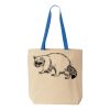 Natural Tote with Contrast-Color Handles Thumbnail