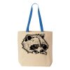 Natural Tote with Contrast-Color Handles Thumbnail
