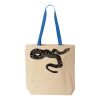Natural Tote with Contrast-Color Handles Thumbnail