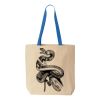 Natural Tote with Contrast-Color Handles Thumbnail