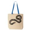 Natural Tote with Contrast-Color Handles Thumbnail