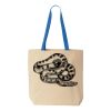 Natural Tote with Contrast-Color Handles Thumbnail