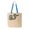 Natural Tote with Contrast-Color Handles Thumbnail