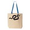 Natural Tote with Contrast-Color Handles Thumbnail