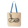 Natural Tote with Contrast-Color Handles Thumbnail
