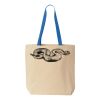 Natural Tote with Contrast-Color Handles Thumbnail