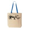 Natural Tote with Contrast-Color Handles Thumbnail