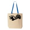 Natural Tote with Contrast-Color Handles Thumbnail