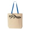 Natural Tote with Contrast-Color Handles Thumbnail