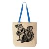 Natural Tote with Contrast-Color Handles Thumbnail