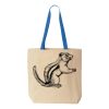 Natural Tote with Contrast-Color Handles Thumbnail