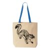 Natural Tote with Contrast-Color Handles Thumbnail