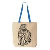 Natural Tote with Contrast-Color Handles Thumbnail
