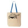 Natural Tote with Contrast-Color Handles Thumbnail