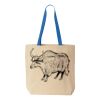 Natural Tote with Contrast-Color Handles Thumbnail