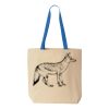 Natural Tote with Contrast-Color Handles Thumbnail
