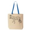 Natural Tote with Contrast-Color Handles Thumbnail