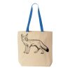 Natural Tote with Contrast-Color Handles Thumbnail