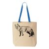 Natural Tote with Contrast-Color Handles Thumbnail