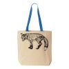 Natural Tote with Contrast-Color Handles Thumbnail