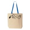 Natural Tote with Contrast-Color Handles Thumbnail