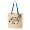 Natural Tote with Contrast-Color Handles Thumbnail