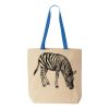 Natural Tote with Contrast-Color Handles Thumbnail