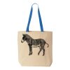 Natural Tote with Contrast-Color Handles Thumbnail