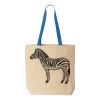 Natural Tote with Contrast-Color Handles Thumbnail