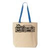 Natural Tote with Contrast-Color Handles Thumbnail
