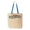 Natural Tote with Contrast-Color Handles Thumbnail