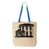 Natural Tote with Contrast-Color Handles Thumbnail