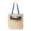 Natural Tote with Contrast-Color Handles Thumbnail