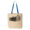 Natural Tote with Contrast-Color Handles Thumbnail