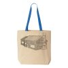 Natural Tote with Contrast-Color Handles Thumbnail