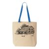 Natural Tote with Contrast-Color Handles Thumbnail