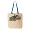 Natural Tote with Contrast-Color Handles Thumbnail