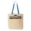 Natural Tote with Contrast-Color Handles Thumbnail