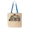 Natural Tote with Contrast-Color Handles Thumbnail