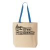 Natural Tote with Contrast-Color Handles Thumbnail