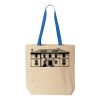 Natural Tote with Contrast-Color Handles Thumbnail
