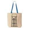 Natural Tote with Contrast-Color Handles Thumbnail