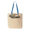 Natural Tote with Contrast-Color Handles Thumbnail