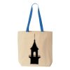 Natural Tote with Contrast-Color Handles Thumbnail