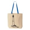 Natural Tote with Contrast-Color Handles Thumbnail