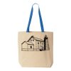 Natural Tote with Contrast-Color Handles Thumbnail