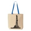 Natural Tote with Contrast-Color Handles Thumbnail